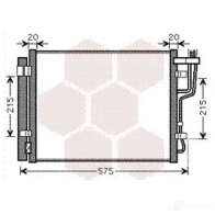 Радиатор кондиционера VAN WEZEL 487104 83005100 60 835100 7IRXSW