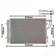 Радиатор кондиционера VAN WEZEL Kia Venga 608352 06 83005206 B6LXBTL