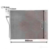 Радиатор кондиционера VAN WEZEL 964IPK 6006 5371 Bmw 7 (F01, F02, F03, F04) 5 Седан 6.0 760 i 544 л.с. 2009 – 2015 06005371