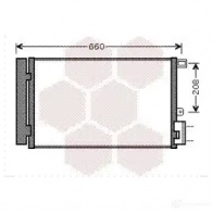 Радиатор кондиционера VAN WEZEL Fiat Linea 601753 57 ZFCLH6J 17005357