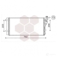 Радиатор кондиционера VAN WEZEL P0AJCI 83005148 Kia Magentis 60835 148