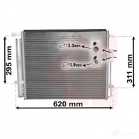 Радиатор кондиционера VAN WEZEL 486168 D9WA89Q 6082534 3 82005343 - Изображение 2