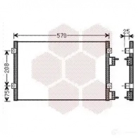 Радиатор кондиционера VAN WEZEL 07005110 459856 ZH4MR 60075 110