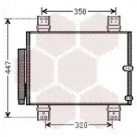 Радиатор кондиционера VAN WEZEL 461592 6 0115064 FF2EDQ 11005064