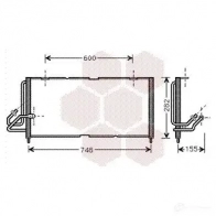 Радиатор кондиционера VAN WEZEL A54IE 6021 5028 Jeep Cherokee (XJ) 2 1983 – 2001 21005028