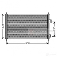 Радиатор кондиционера VAN WEZEL 25005261 Honda Civic 7 (ES, ET) Седан 1.3 Hybrid (ES9) 94 л.с. 2002 – 2005 M QPY7 5410909592295