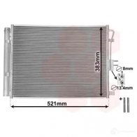 Радиатор кондиционера VAN WEZEL 82015701 T6I 07T 486283 5410909626556 - Изображение 2