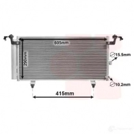 Радиатор кондиционера VAN WEZEL Z3ZR662 478983 51005084 605150 84 - Изображение 2