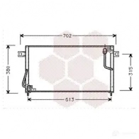 Радиатор кондиционера VAN WEZEL FNX9HYY 470885 32005146 603 25146