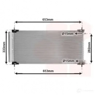 Радиатор кондиционера VAN WEZEL 0BF0 VI Toyota Auris (E180) 2 Хэтчбек 1.6 D4 D (WWE185) 112 л.с. 2015 – 2024 53015707