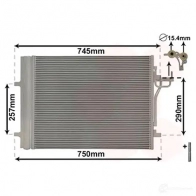 Радиатор кондиционера VAN WEZEL 5410909675400 Ford Focus 3 (CB8) Хэтчбек 1.6 TDCi ECOnetic 105 л.с. 2012 – 2024 18015717 T GYY7