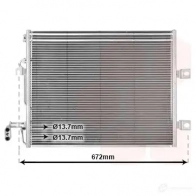 Радиатор кондиционера VAN WEZEL 468756 05DV0N7 30005392 6030539 2