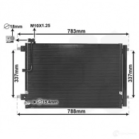 Радиатор кондиционера VAN WEZEL 5410909620691 456408 VF LS3 03005389 - Изображение 2
