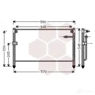 Радиатор кондиционера VAN WEZEL V6RCFH Mazda MX-6 (GE) 2 Купе 2.5 24V 165 л.с. 1992 – 1997 6027511 8 27005118