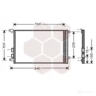 Радиатор кондиционера VAN WEZEL 60 015082 01005082 6Y7RY 455553