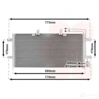 Радиатор кондиционера VAN WEZEL 96JSV 58005195 481702 6058519 5