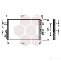 Радиатор кондиционера VAN WEZEL 17005246 UZEQXIL 601752 46 Fiat Palio