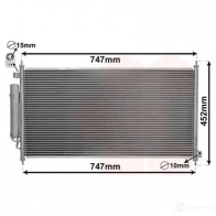 Радиатор кондиционера VAN WEZEL 602 55234 Honda Edix 1 (BE) Минивэн 2.0 2004 – 2009 25005234 SX7OUI