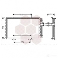 Радиатор кондиционера VAN WEZEL 476135 43005214 604 35214 4OGMB