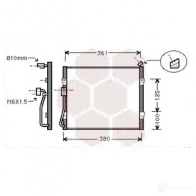 Радиатор кондиционера VAN WEZEL 6K0P4 6002513 5 02005135 455991