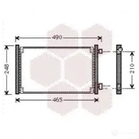 Радиатор кондиционера VAN WEZEL 6017 5223 Q53T9 17005223 463415