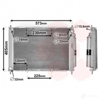 Радиатор охлаждения двигателя VAN WEZEL EKW6P92 Renault Clio (BR, CR) 3 Хэтчбек 1.6 16V (BR05. BR0B. BR0Y. BR15) 112 л.с. 2005 – 2024 6043M5 00 4300M500