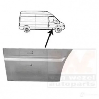 Дверь VAN WEZEL Ford Transit 7 (FA) Фургон 2.4 TDCi RWD 100 л.с. 2006 – 2014 1898172 6SKJ0HU 2 35212