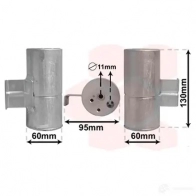 Осушитель кондиционера VAN WEZEL 3000D292 60 30D292 G4SCBM1 Mercedes A-Class (W168) 1 Хэтчбек 1.7 A 170 CDI (1608) 90 л.с. 1998 – 2001