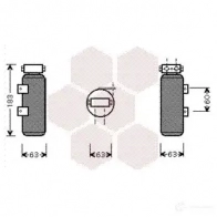 Осушитель кондиционера VAN WEZEL Renault Clio 2 (CB, SB) 1998 – 2005 ZPBXG 6043 D287 4300D287