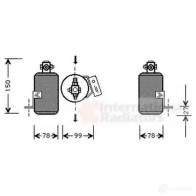 Осушитель кондиционера VAN WEZEL Jeep 2100d015 602 1D015 RL455