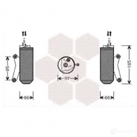 Осушитель кондиционера VAN WEZEL YDS2R Jaguar 7700D027 60 77D027