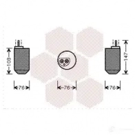 Осушитель кондиционера VAN WEZEL Jaguar S-Type (X200) 1 Седан 4.0 V8 276 л.с. 1999 – 2002 WZ4G6K9 7700D028 6077D02 8