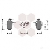 Осушитель кондиционера VAN WEZEL 6030 D081 468803 3000D081 4GHNZQZ