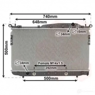 Радиатор охлаждения двигателя VAN WEZEL 5IOUI 81002135 Chevrolet Epica 6081 2135