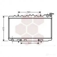 Радиатор охлаждения двигателя VAN WEZEL Nissan Primera (P10) 1 Седан 2.0 i 125 л.с. 1995 – 1996 5410909104856 13002097 MK7T 50Q