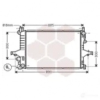 Радиатор охлаждения двигателя VAN WEZEL 59002116 2MVPN 605 92116 Volvo S60 1 (384) Седан 2.5 T AWD 210 л.с. 2002 – 2010