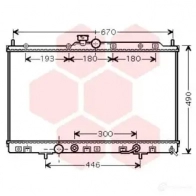 Радиатор охлаждения двигателя VAN WEZEL 32002230 60 322230 A3DGV Mitsubishi Outlander 1 (CU5) Кроссовер 2.4 HDD Mivec (CU5W) 160 л.с. 2001 – 2006