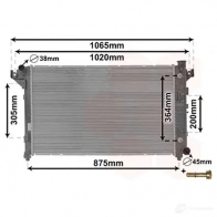 Радиатор охлаждения двигателя VAN WEZEL I4JL UV 20012701 1208123897 5410909527990 - Изображение 2