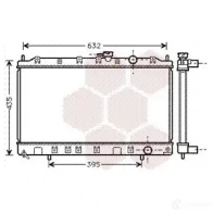 Радиатор охлаждения двигателя VAN WEZEL M50MB 32002131 Mitsubishi 6032 2131