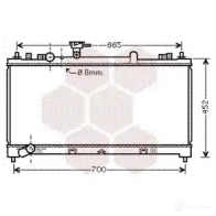 Радиатор охлаждения двигателя VAN WEZEL 60 272218 UL43YH Mazda 6 (GH) 2 Хэтчбек 2.5 MZR 170 л.с. 2008 – 2012 27002218