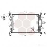 Радиатор охлаждения двигателя VAN WEZEL 70UGF 03002229 600322 29 Audi A4 (B7) 3 2004 – 2008