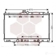 Радиатор охлаждения двигателя VAN WEZEL 470846 32002185 6032218 5 73AURIJ