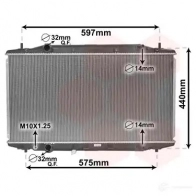 Радиатор охлаждения двигателя VAN WEZEL Honda Civic 9 (FB, FG, FK) 2011 – 2015 5410909626501 LK7K F8L 25002303