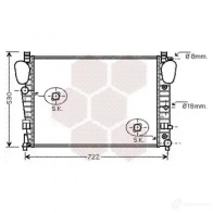 Радиатор охлаждения двигателя VAN WEZEL PRVEY 30002309 Mercedes S-Class (W220) 2 Седан 5.5 S 55 AMG (220.073. 2273) 360 л.с. 1999 – 2005 603 02309