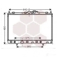 Радиатор охлаждения двигателя VAN WEZEL 32002200 6 0322200 470858 43JJL2L