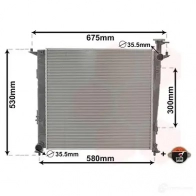 Радиатор охлаждения двигателя VAN WEZEL D WMWN 5410909688134 1424295771 82012715 - Изображение 2