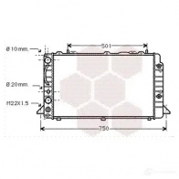 Радиатор охлаждения двигателя VAN WEZEL 03002090 Audi 80 (B4, 8C5) 4 Универсал 2.0 E 115 л.с. 1992 – 1996 I7S28 6 0032090