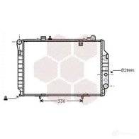 Радиатор охлаждения двигателя VAN WEZEL 6 0302203 30002203 Mercedes C-Class (S202) 1 Универсал 2.5 C 250 T Turbo D (2088) 150 л.с. 1996 – 2001 1UDLQZ