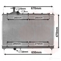 Радиатор охлаждения двигателя VAN WEZEL Mitsubishi 5410909659837 SDQ 5C 32012704