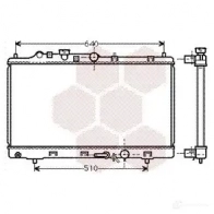 Радиатор охлаждения двигателя VAN WEZEL 60 272154 P53FLFP 27002154 Mazda